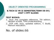 OBJECT ORIENTED PROGRAMMING