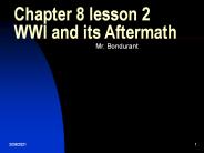 Chapter 8 lesson 2 WWI and its Aftermath