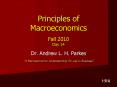 Principles of Macroeconomics Fall 2010 Day 14