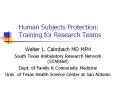 Human Subjects Protection: Training for Research Teams PowerPoint PPT Presentation