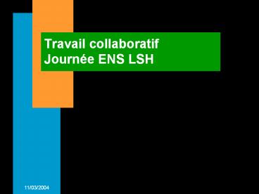 Travail collaboratif Journ