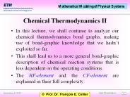 Chemical Thermodynamics II