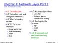 Chapter 4: Network Layer Part I (last revised 22/03/05) PowerPoint PPT Presentation