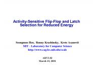 Activity-Sensitive Flip-Flop and Latch Selection for Reduced Energy