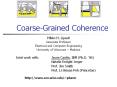 Coarse-Grained Coherence PowerPoint PPT Presentation