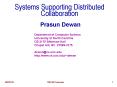 Systems Supporting Distributed Collaboration PowerPoint PPT Presentation