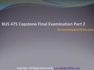 BUS 475 Capstone Part 2