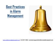 Best Practices in Alarm Management