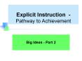 Explicit Instruction - Pathway to Achievement PowerPoint PPT Presentation