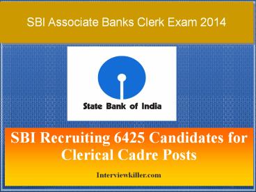 SBI Associate Clerk Exam 2014 - Interviewkiller