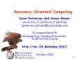Recovery-Oriented Computing PowerPoint PPT Presentation