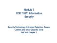 Blueprint For Security Chapter 6 PowerPoint PPT Presentation