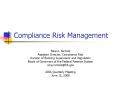 Compliance Risk Management PowerPoint PPT Presentation