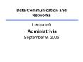 Data Communication and Networks PowerPoint PPT Presentation