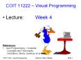 COIT 11222 - Visual ProgrammingAuthor(s): Mike O PowerPoint PPT Presentation