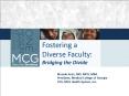 FOSTERING A DIVERSE FACULTY: BRIDGING THE DIVIDE PowerPoint PPT Presentation