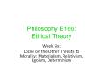 Philosophy E166: Ethical Theory PowerPoint PPT Presentation