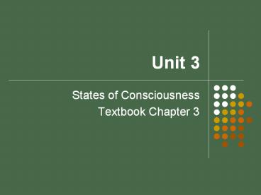 States of Consciousness