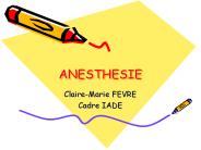 ANESTHESIE