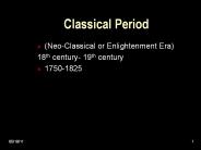 Classical Period