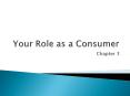 Your Role as a Consumer PowerPoint PPT Presentation