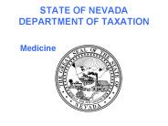 STATE OF NEVADA DEPARTMENT OF TAXATION