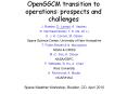 OpenGGCM transition to operations: prospects and challenges PowerPoint PPT Presentation