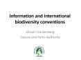 Information and international biodiversity conventions PowerPoint PPT Presentation