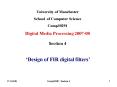 CS30291: Digital Media Processing PowerPoint PPT Presentation