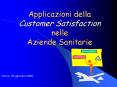 Applicazioni della Customer Satisfaction nelle Aziende Sanitarie PowerPoint PPT Presentation