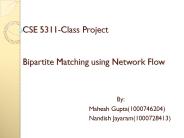CSE 5311-Class Project  Bipartite Matching using Network Flow