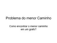 Problema do menor Caminho