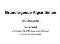 Grundlegende Algorithmen PowerPoint PPT Presentation