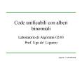 Code unificabili con alberi binomiali PowerPoint PPT Presentation