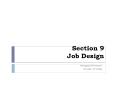 Section 9 Job Design PowerPoint PPT Presentation