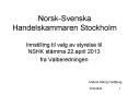 Norsk-Svenska Handelskammaren Stockholm PowerPoint PPT Presentation