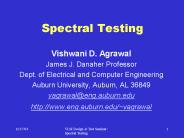 Spectral Testing