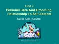 Unit 9 Personal Care And Grooming: Relationship To Self-Esteem PowerPoint PPT Presentation