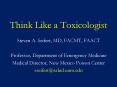Think Like a Toxicologist PowerPoint PPT Presentation