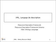 XML, Langage de description