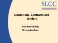 Quotations, Contracts and Tenders PowerPoint PPT Presentation