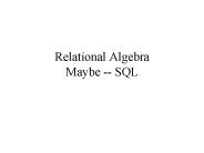 Relational Algebra Maybe -- SQL