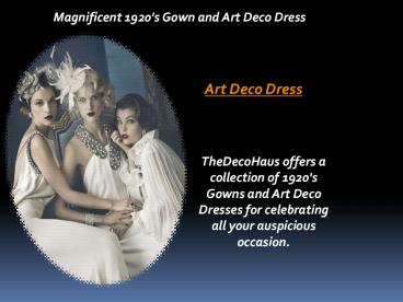 Art Deco Dress | 1920's Dress