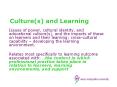Culture(s) and Learning PowerPoint PPT Presentation