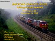 RAILROAD CAPACITY ISSUES Talking Freight Seminar