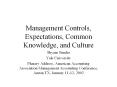 Management Controls, Expectations, Common Knowledge, and Culture PowerPoint PPT Presentation