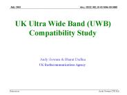 UK Ultra Wide Band (UWB)                                                                 Compatibility Study