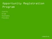 Opportunity Registration Program
