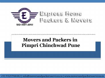 Movers and Packers in Pimpri Chinchwad Pune | Packers and Movers Pune