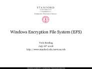 Windows Encryption File System (EFS)